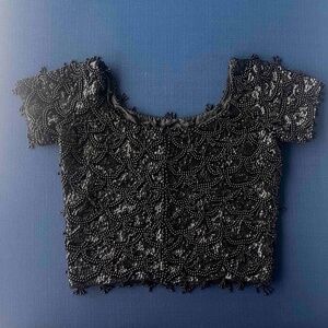 Vintage 1990's Crop Top Embellished in Stones